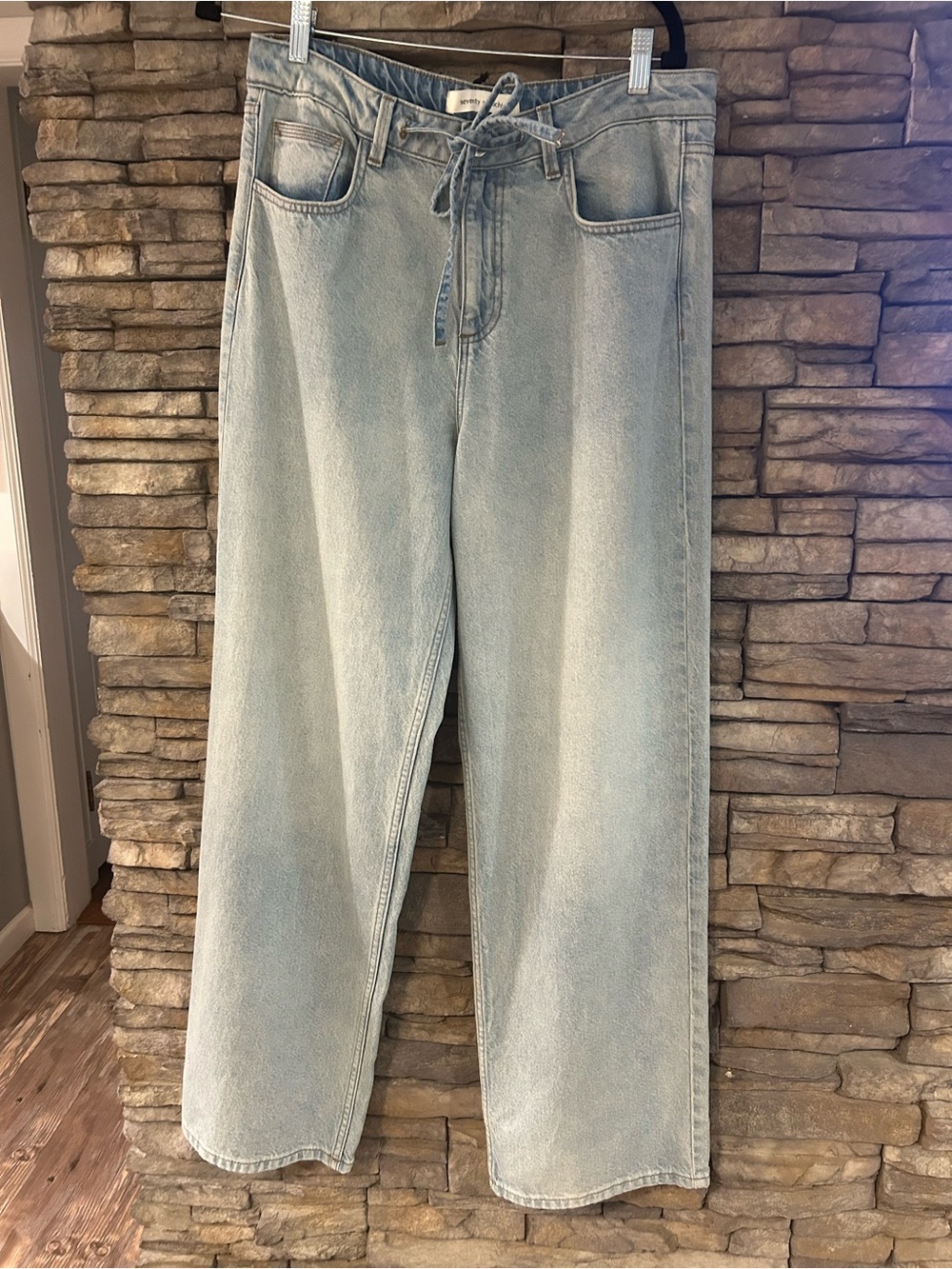 Seventy + Mochi NWT Blake Sun Fade Wide Leg Jeans, size S